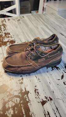 Merrell Bison Dark Olive Waterproof Boat Shoes Size 12